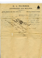 Handwritten document of payment agreement from G. A. Plummer.