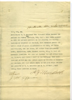 Acknowledgement of payment from W. T. Hutchens from A. J. Murdock.