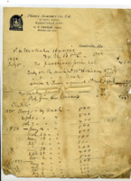 Handwritten calculations.