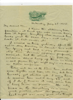 Letter to Ellen Newman from William Newman.