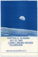 Pamphlet from the Apollo 11 Lunar Landing Mission Celebration in Huntsville, Alabama.