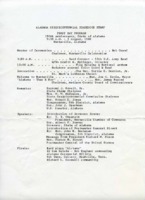 Program from the Alabama sesquicentennial statehood stamp first day of issue ceremony.