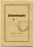 German national identity card issued to Berta Mrazek.