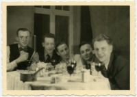 Group of engineers, probably at Peenemünde, Germany.