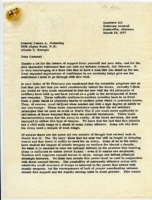 Letter from Col. John C. Nickerson at Redstone Arsenal in Huntsville, Alabama, to Gen. James A. Pickering in Atlanta, Georgia.