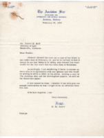 Correspondence between Robert K. Bell and Harry M. Ayers.