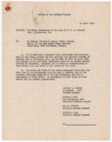 Letter to William G. Barry from the Defense Counsel.