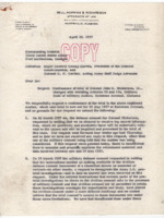 Letter to the Commanding General, Third United States Army from the Defense Counsel.