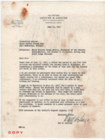 Letter to the Commanding General, Third United States Army, from Ray H. Jenkins.