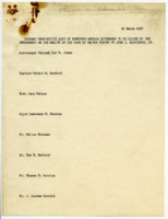 Prospective list of witnesses in the case of United States vs. John C. Nickerson. Jr.