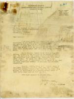 Letter to Lt. Col. Charles R. Zimmer from J. R. Thompson.