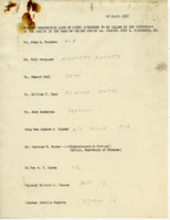 Prospective list of witnesses in the case of United States vs. John C. Nickerson. Jr.