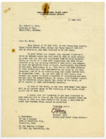 Letter to Robert K. Bell from C. F. Cordes.