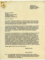 Letter to Dr. A. V. Grosse from Colonel John C. Nickerson, Jr.