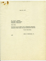 Letter to Ray H. Jenkins from Colonel John C. Nickerson, Jr.