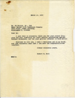 Letter to Ed Willis, Jr. from Robert K. Bell.