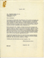 Letter to Armistead Selden from Robert K. Bell.