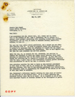 Letters to senators in Washington D.C. from Ray Jenkins.