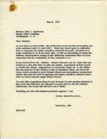 Correspondence between John J. Sparkman and Robert K. Bell.
