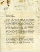 Letter to Robert K. Bell from Ray H. Jenkins.
