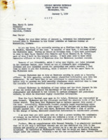 Letter to Harry M. Ayers from William S. Pritchard.