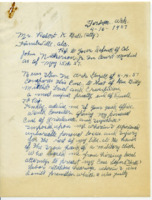 Handwritten letter to Robert K. Bell from C. J. Gibson.