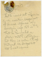 Handwritten note regarding Nickerson case.