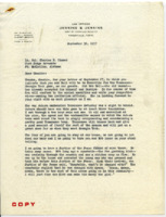 Letter to Lt. Col. Charles R. Zimmer from Ray H. Jenkins.