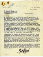 Letters from J. Bancroft Webster.