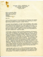 Letter to the Chief of Manpower Office from Colonel John C. Nickerson, Jr.