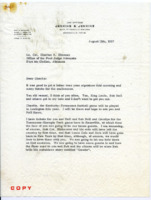 Letter to Lt. Col. Charles R. Zimmer from Ray H. Jenkins.