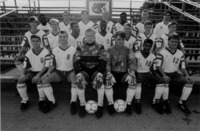 Group photo of 1992-1993 men's soccer team.