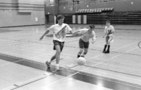 Chris O'Halloran and camp participants in action at 1993 Charger Soccer School.