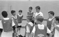 Chris O'Halloran coaching at 1993 Charger Soccer School.
