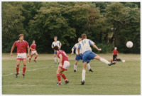 Action shot from men's soccer game vs. Bellarmine University.