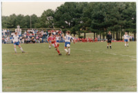 Action shot from men's soccer game vs. Bellarmine University.