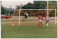 Chris Maltezos makes a save during men's soccer game vs. Bellarmine University.