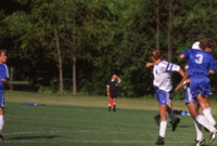 Action shot from UAH men's soccer game.