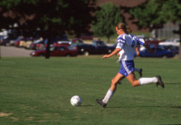 Action shot from UAH men's soccer game.