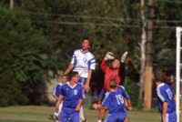 Action shot from UAH men's soccer game.