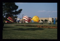 Hot air balloons in front of Madison Hall.