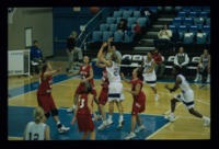 Scene from a UAH women's basketball game against Martin Methodist College.