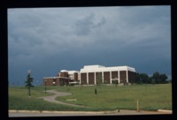 View of the UAH Library and Roberts Hall.