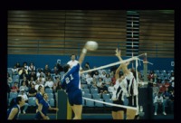 Scene from a UAH volleyball game.