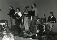 Live band performing on campus.