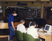 UAH Library staff at the help desk.