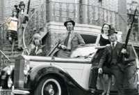 Students in costume at the Noojin House.