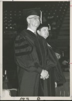 M. Louis Salmon and College of Business dean David Billings at commencement.