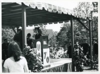 Members of the class of 1970 waiting to receive diplomas at commencement.