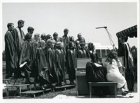 Choir performing at 1970 commencement.